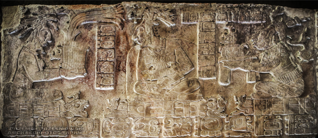 Palenque Pakal Temple Inscriptions Middle Tablet Pakal with parents