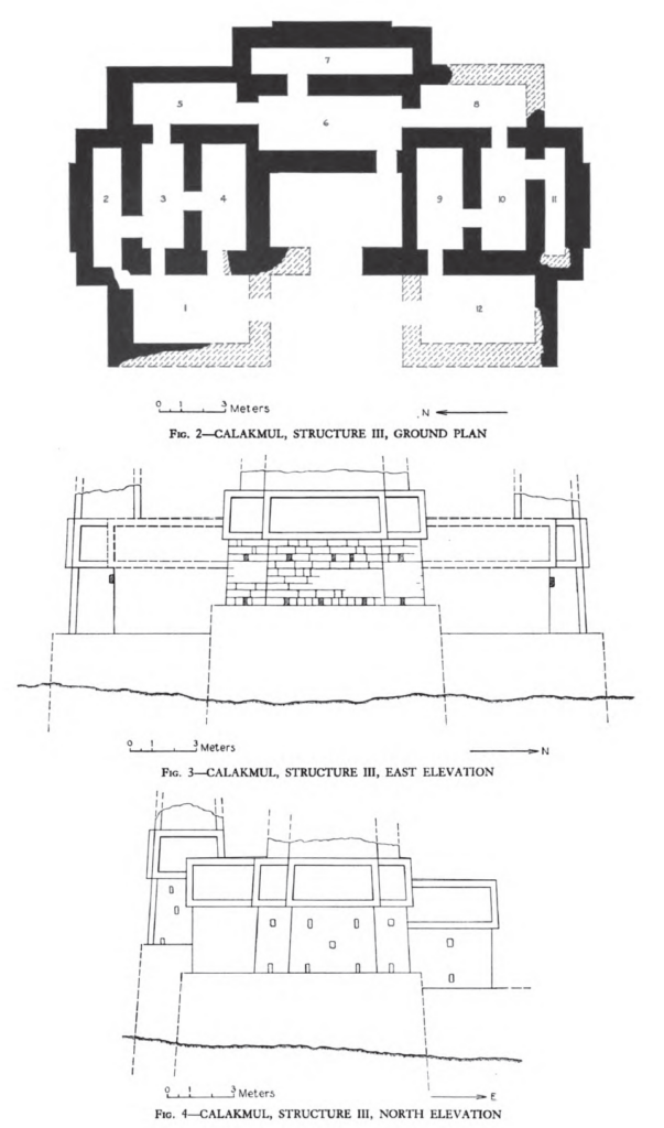 Calakmul - Pałac Lundella mapa