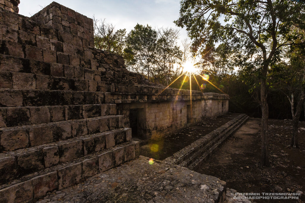 tabasqueno chenes, campeche maya ruins ruiny majów sunset zachód słońca