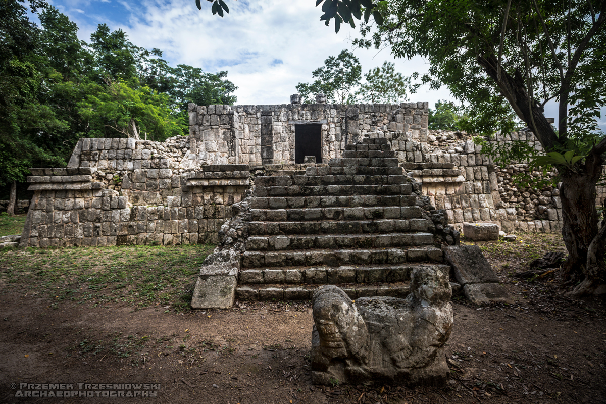 Chichen Viejo Itza Meksyk Jukatan Maya Templo Temple Initial Series Serii Poczatkowej
