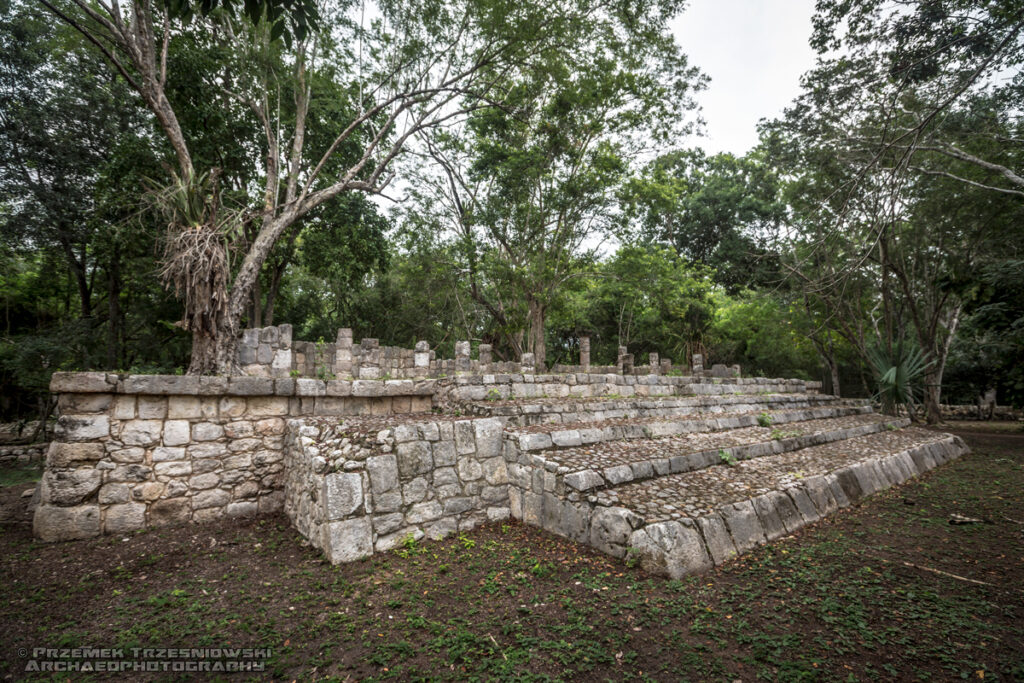 Chichen Viejo Itza Meksyk Jukatan Maya Columnade Yoke Mexico Columnata Yugo