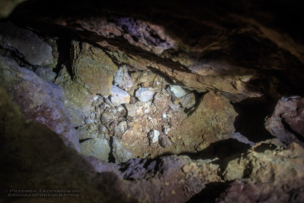 Mountain Cow Cave Belize human offering skeleton bones