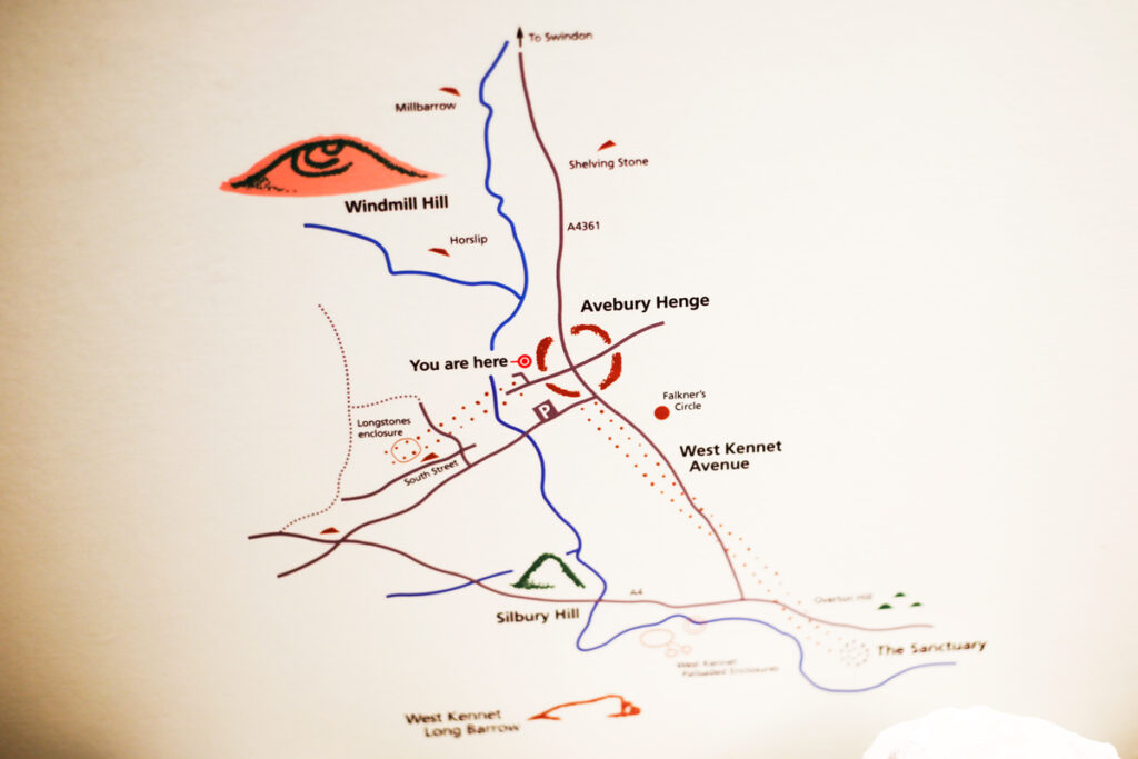 avebury cromlech kamienny krag brytania anglia wiltshire mapa