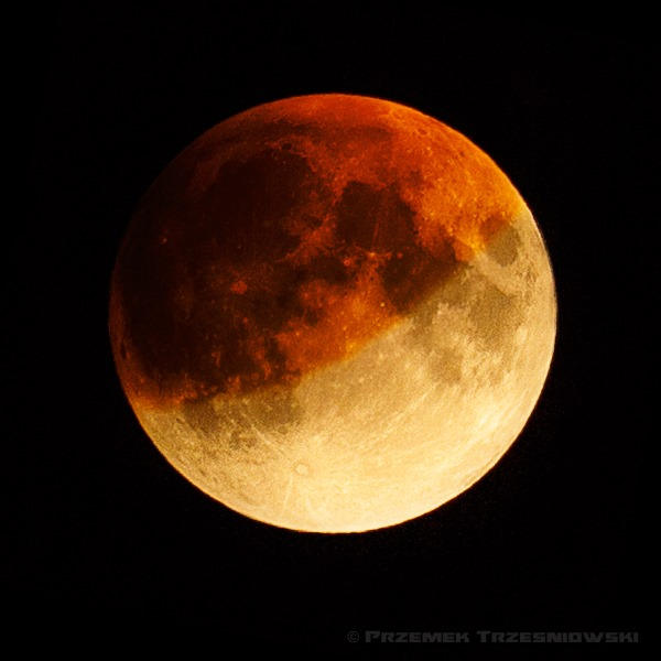 księżyc zaćmienie księżyca moon eclipse umbra