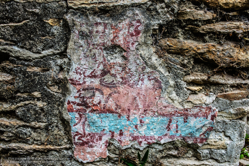 tonina fresk malowidła maya blue chiapas meksyk mexico painting paints