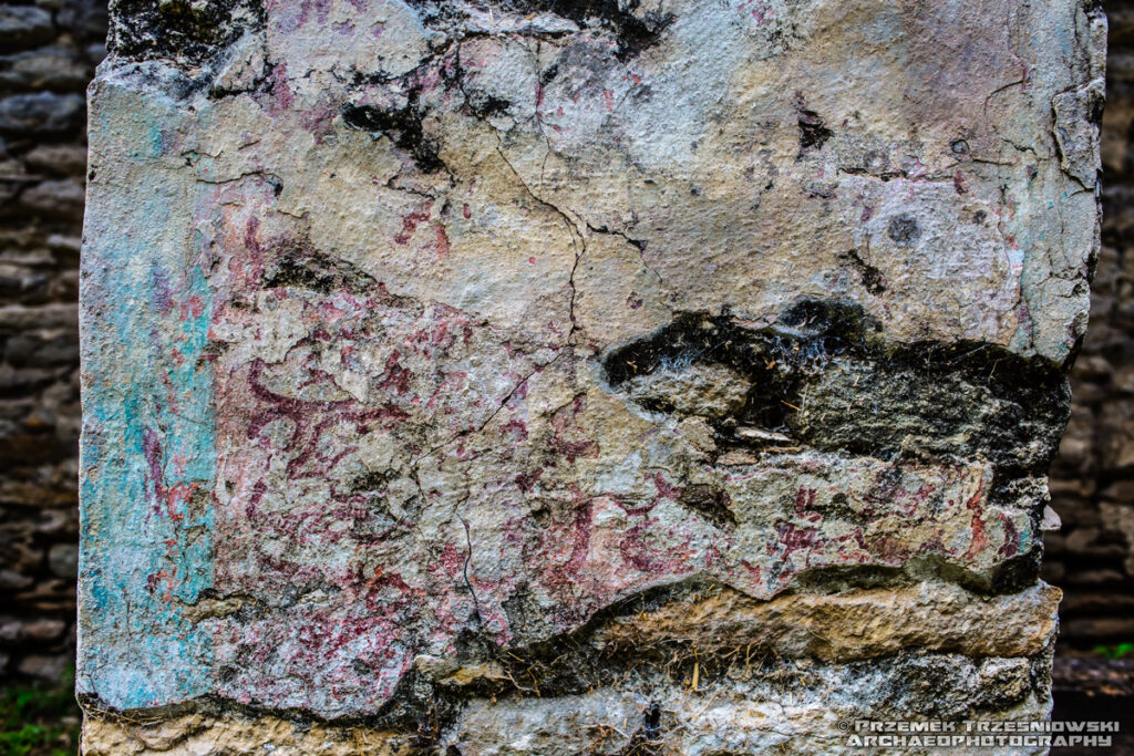 tonina fresk malowidła maya blue chiapas meksyk mexico painting paints