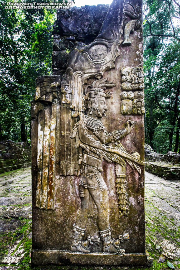 palenque templo guerreros xvii chiapas meksyk mexico temple warriors relief