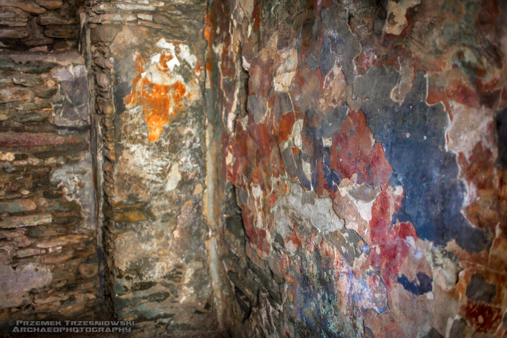 tonina fresk malowidła maya blue chiapas meksyk mexico painting paints